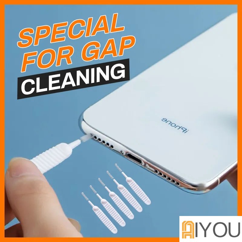 IPHONE Plug Debu Port Pengisian Ponsel Untuk Iphone1413 Pro Max Port Cleaner Kit Keyboard Komputer Alat Pembersih Sikat10 /20 /30Pcs
