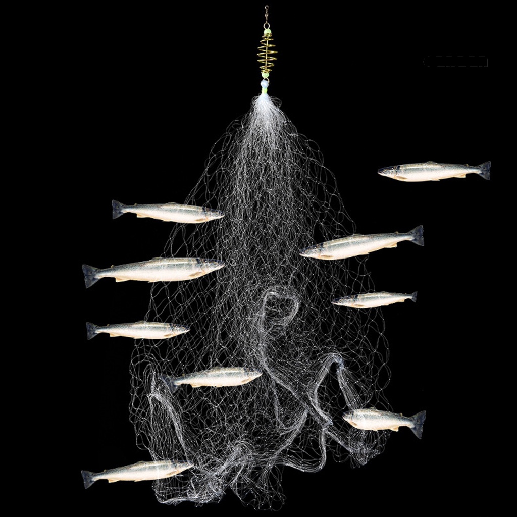 Cnn-10pcs/set Desain Musim Semi Jaring Ikan Kekuatan Tinggi Ultra Panjang Trap Bead Spring Shoal Fishnet Aksesoris Untuk Outdoor