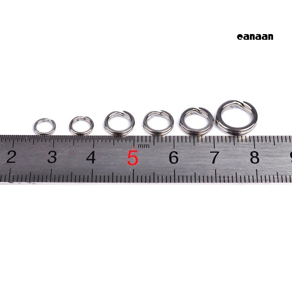 Cnn-100pcs Stainless Steel Double Loop Split Ring Open Fishing Konektor Tackle