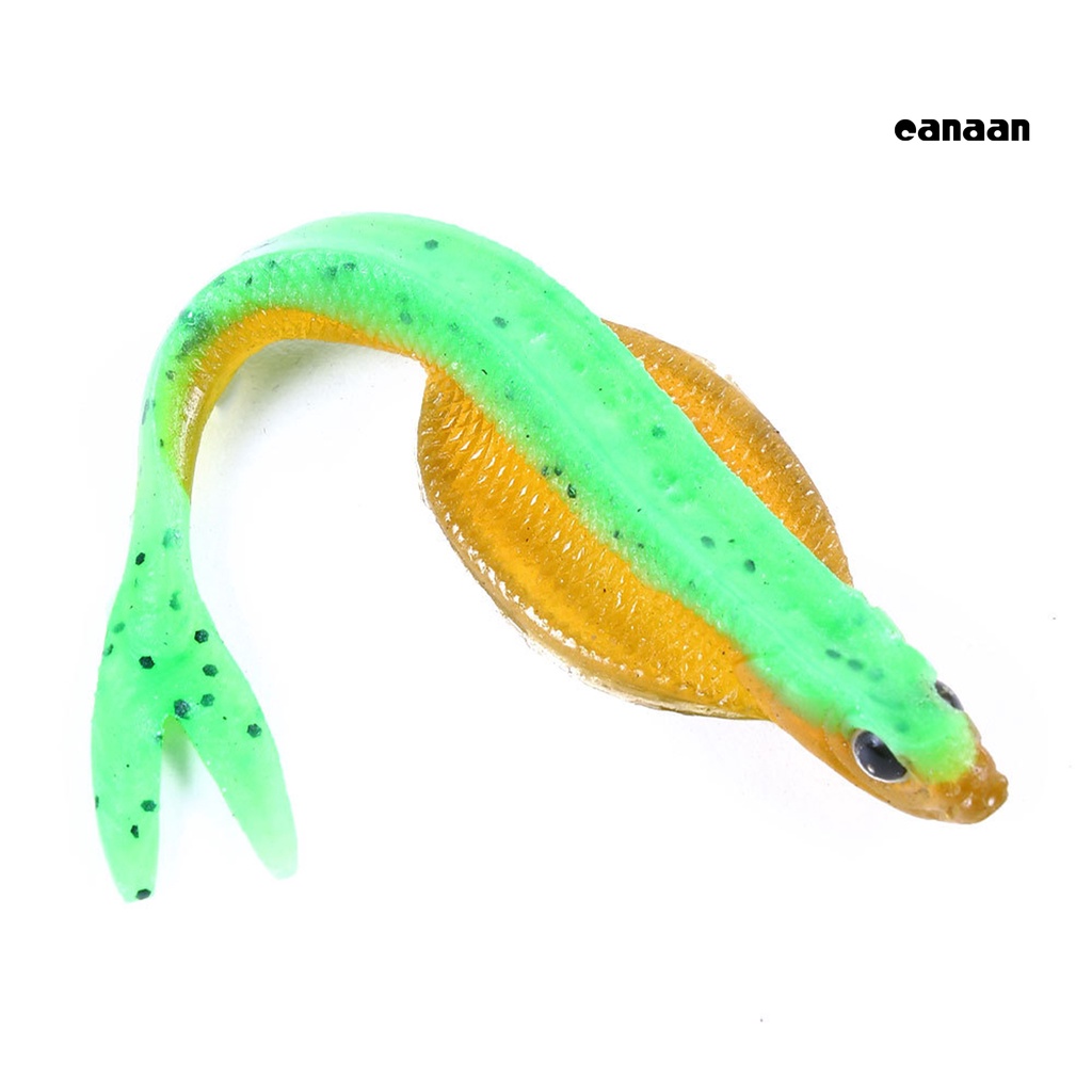 Cnn-5pcs 12 cm Bicolor Ekor Ganda Palsu Bionic Lure Umpan Ikan Lembut Aksesori Memancing