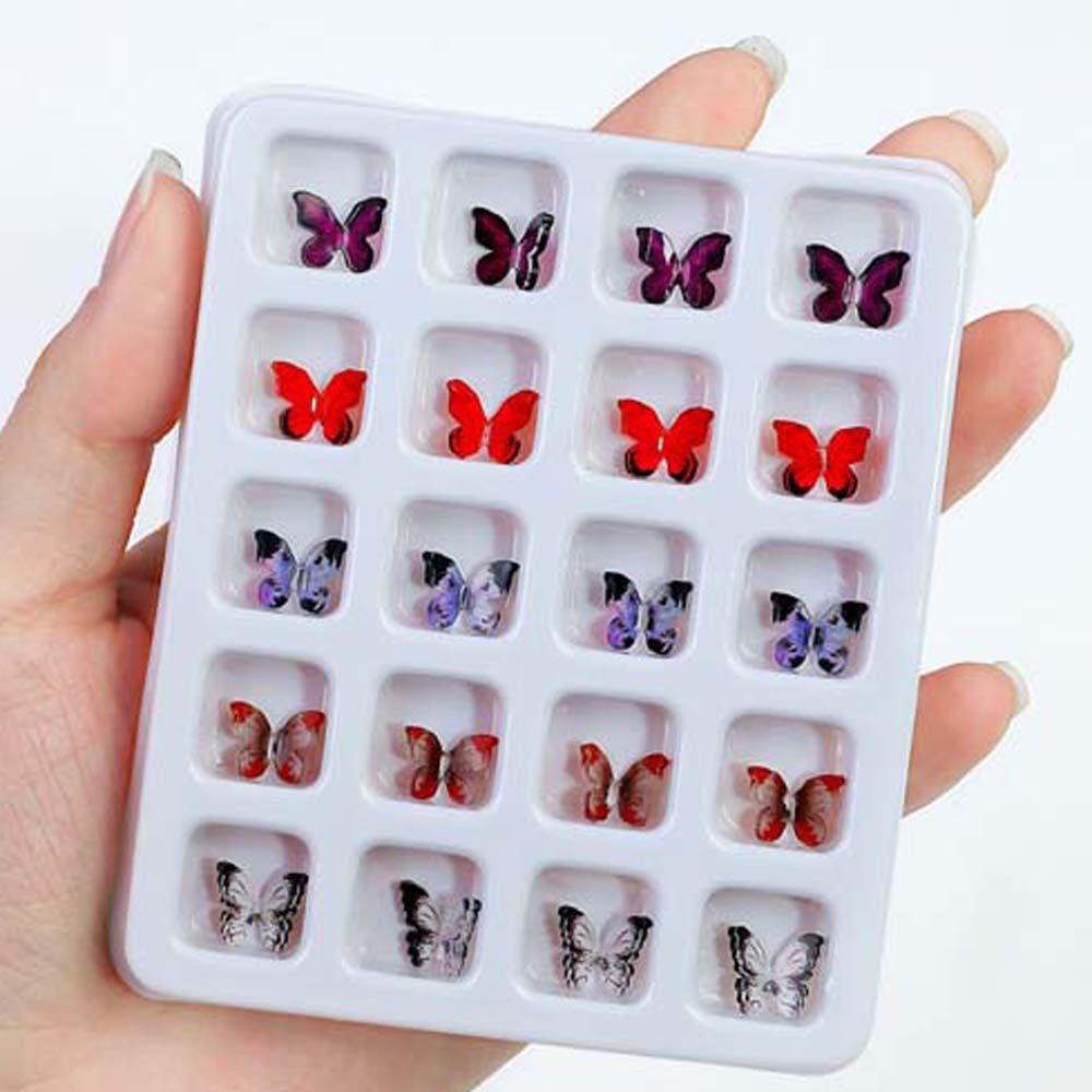 Needway Busur Dekorasi Kuku Fashion Ins Gaya Camellia Ikatan Simpul Manikur Aksesoris Beruang Aurora Nail Art Drills