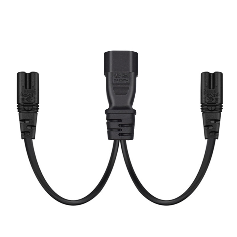 Kabel Adaptor Konektor zzz 3 Cabang C14 Ke Double C7 Colokan Male Ke Female Socket Converter Cable Y-splitter Power Line