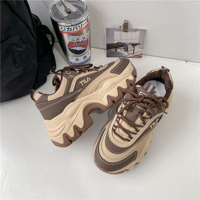 [GROSIR][COD] SEVEN_DAY SEPATU AYAH STYLE KUE BOLU PLATFORM TEBAL CASUAL SNEAKERS WANITA H-325