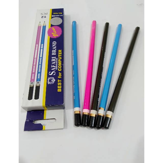 12PCS - PENSIL SAFARI 2B 3 WARNA