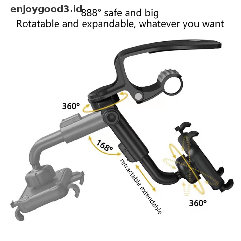 [Rready Stock] Spion Phone Holder Untuk Holder Hp Dan Gps Mount Mobil Rotati Universal (ID)