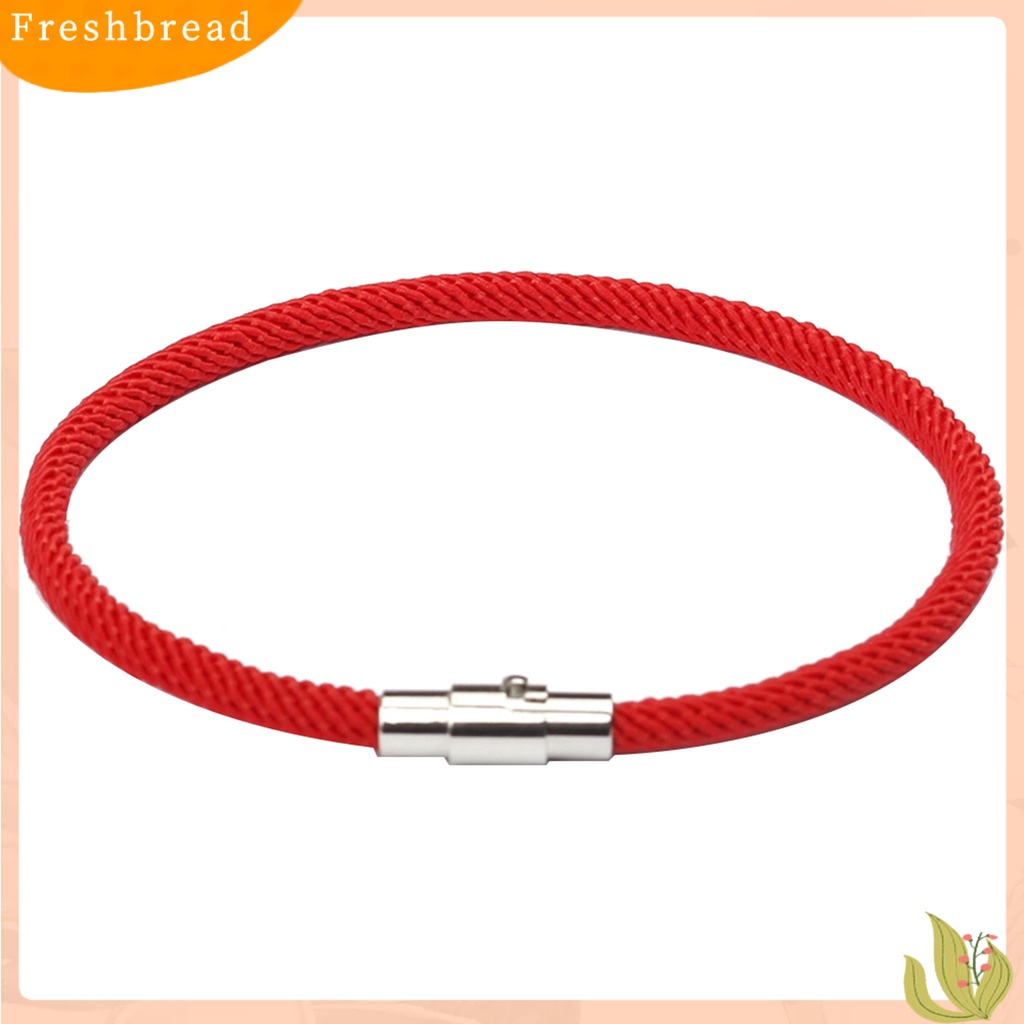 &lt; Freshbread &gt; Gelang Couple Warna Solid Gesper Tali Nilon Perhiasan Pasangan Keberuntungan Untuk Pesta