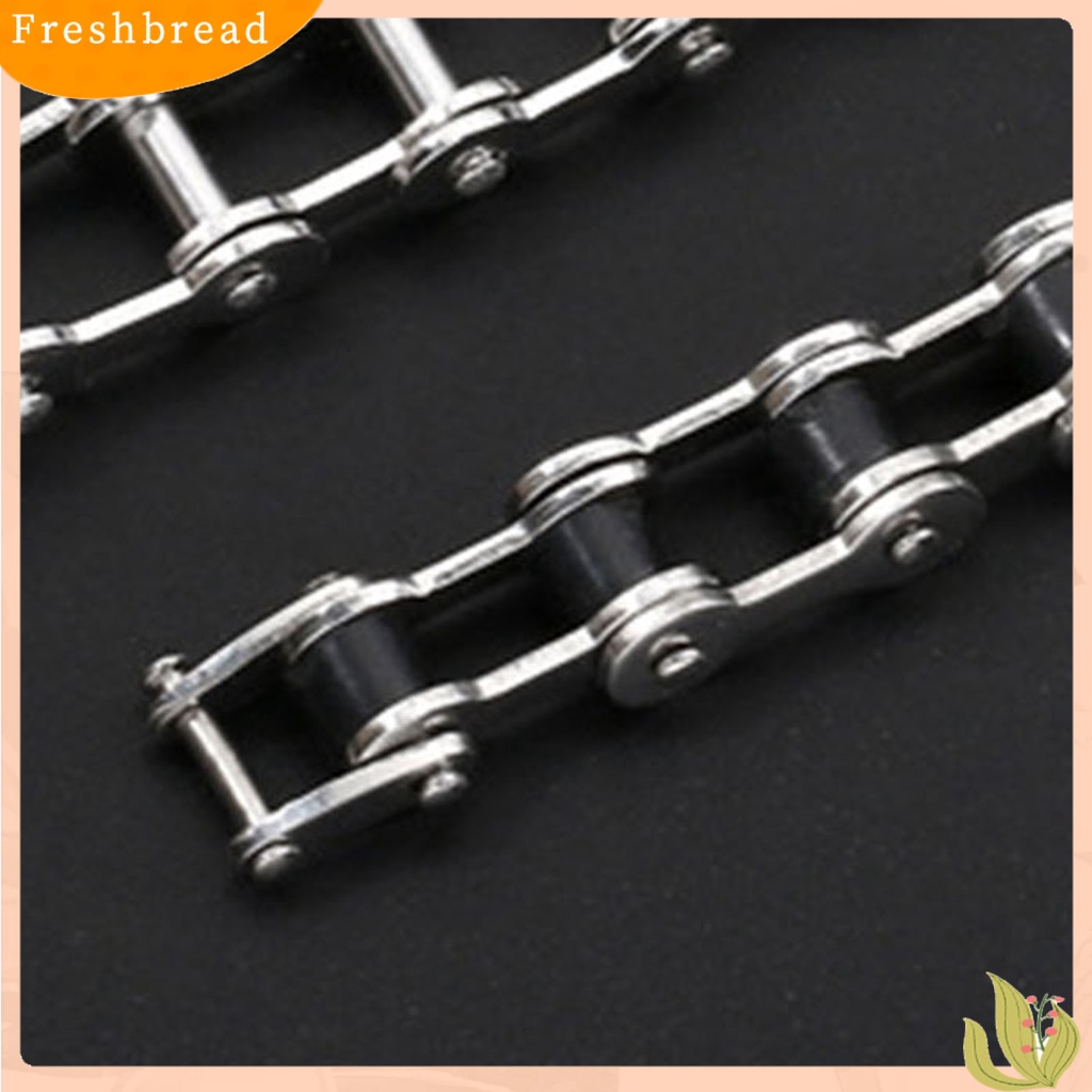 &lt; Freshbread &gt; Rantai Link Halus Pria Gelang Stainless Steel Motor Sepeda Gaya Gelang Perhiasan Aksesori