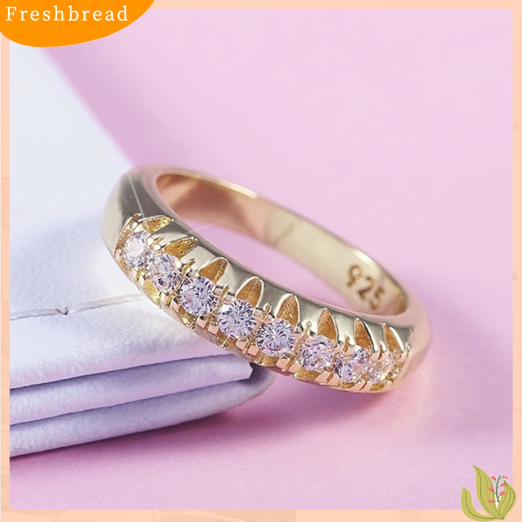&lt; Freshbread &gt; Perhiasan Fashion Wanita Kreatif Jari Dekorasi Alloy Baris Tunggal Geometri Cincin Untuk Pernikahan