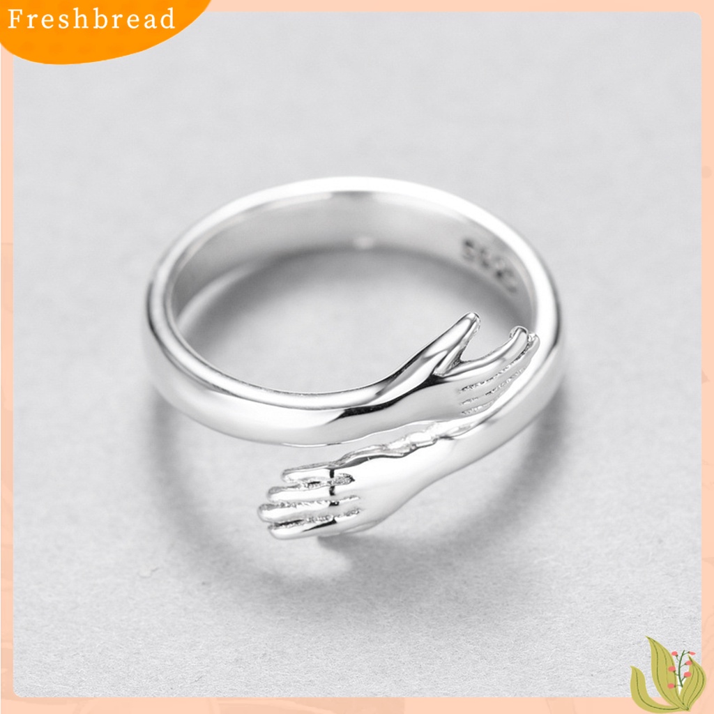 &lt; Freshbread &gt; Cinta Peluk Fashion Terbuka Pasangan Cincin Adjustable Antik Pertunangan Statement Band