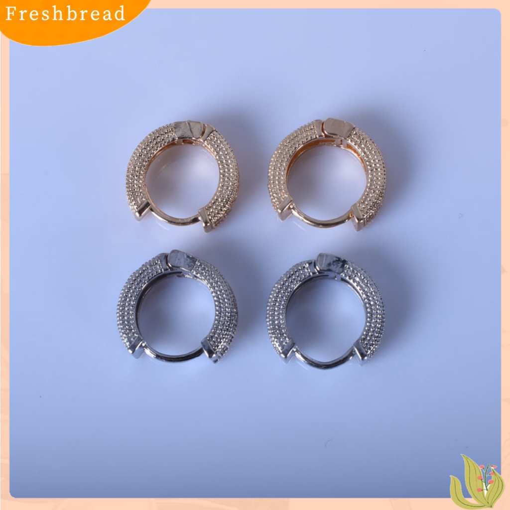 &lt; Freshbread &gt; Wanita Berlian Imitasi Penuh Hias Cubic Zirconia Ear Stud Earrings Perhiasan Aksesori