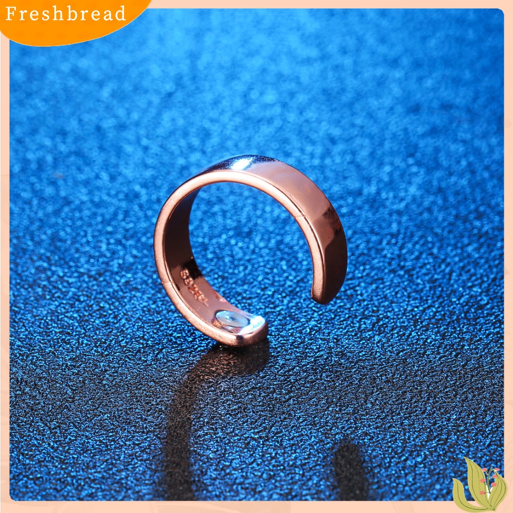 &lt; Freshbread &gt; Unisex Fashion Tembaga ic Sehat Band Terbuka Berakhir Cincin Jari Perhiasan Hadiah