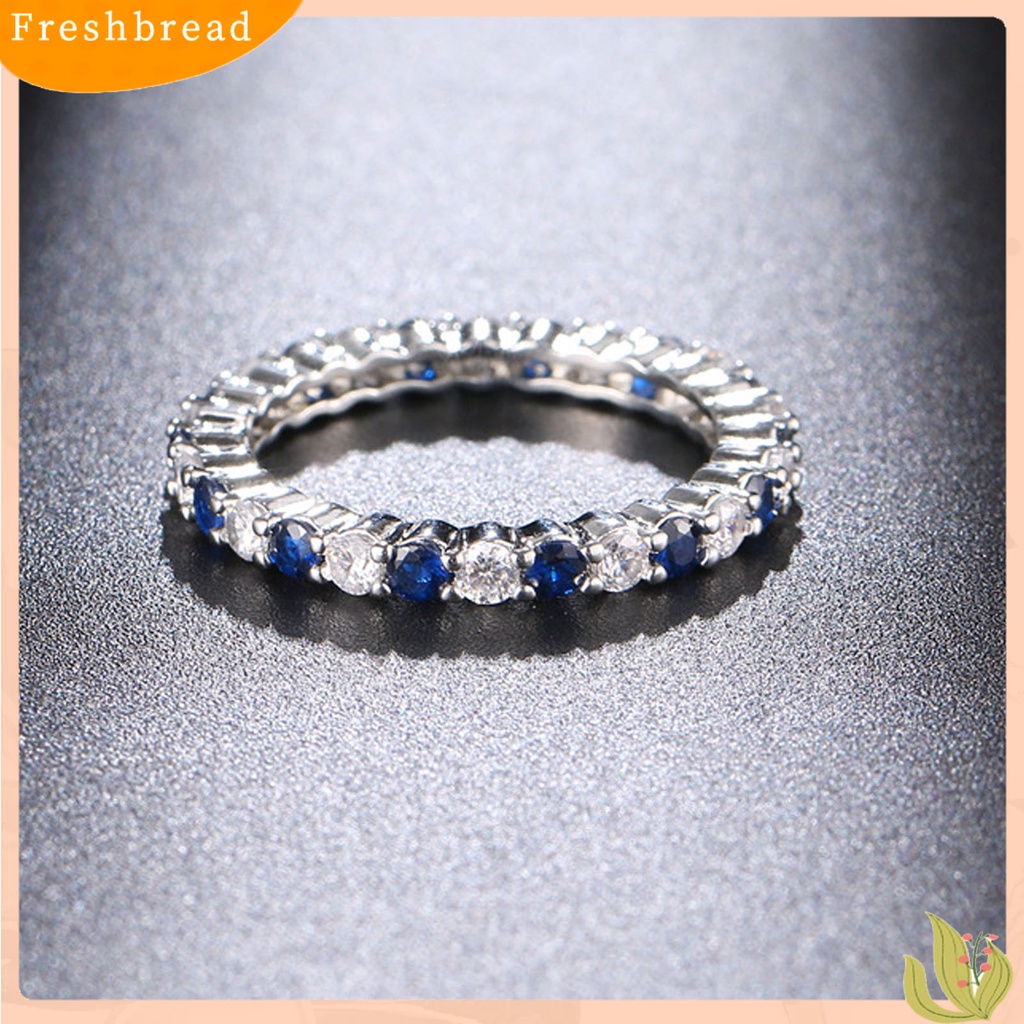 &lt; Freshbread &gt; Wanita Cincin Shiny Mewah Princess Cut Geometris All-match Dekorasi Hadiah Wanita Cubic Zirconia Finger Ring Fashion Perhiasan Untuk Pakaian Sehari-Hari