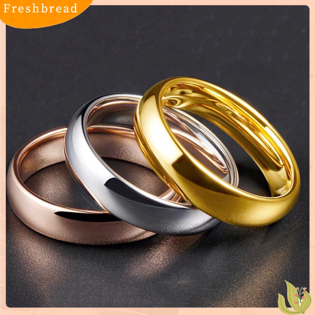 &lt; Freshbread &gt; Romantis Sederhana Indah Cincin Pasangan Tipis Cincin Pertunangan Aksesori Perhiasan