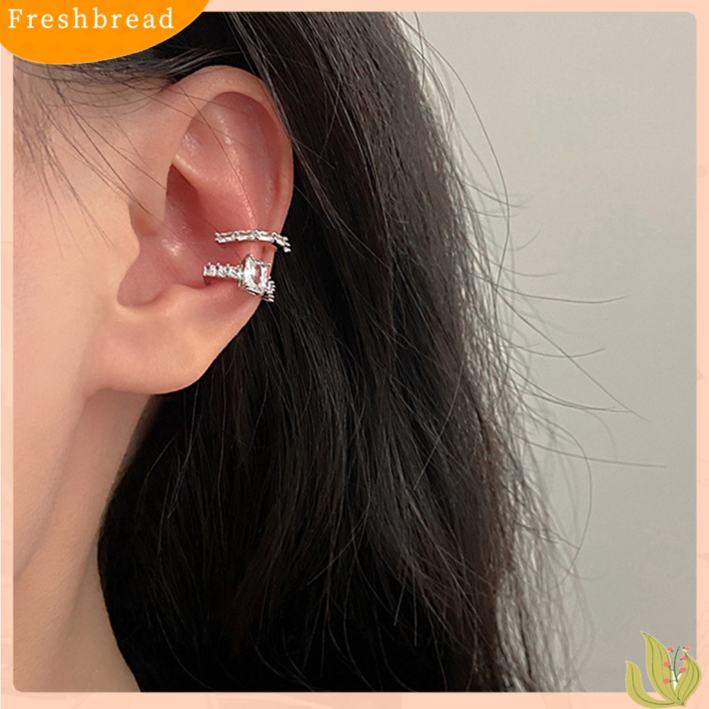 &lt; Freshbread &gt; 1Pc Wanita Fashion Klip Telinga Pengerjaan Halus Bersinar Eye-catching Tanpa Tindik Cukup Kokoh Elegan Halus Klip Untuk Pacaran