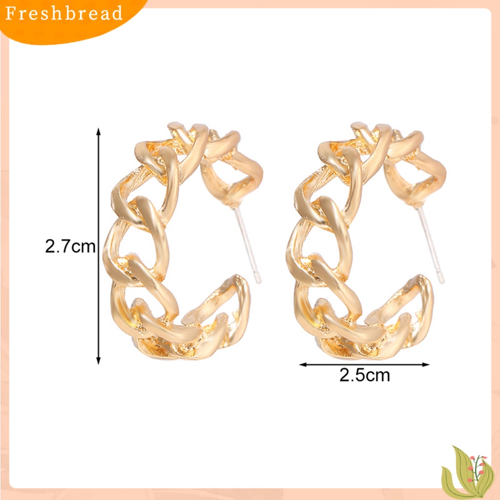 &lt; Freshbread &gt; Wanita Anting Tusuk Telinga Hollow Gothic Hias Retro Kokoh Untuk Pergi Jalan