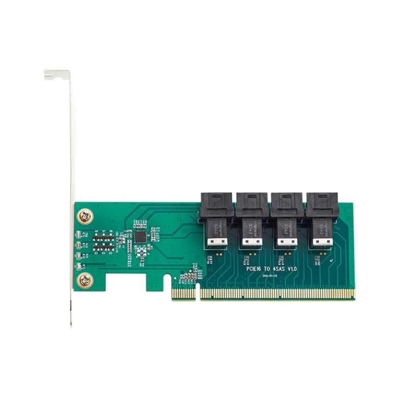 Zzz PCIE X16 Ke 4-port U 2 NVME SFF-8643 SFF-8639 Kartu Ekspanding PCIE 40 Split Card U 2ke PCIE Adapter