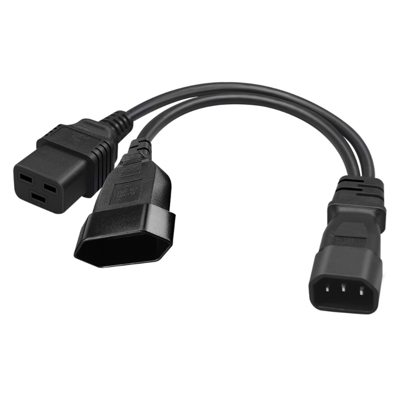 Zzz IEC320 C14 Male Plug Extension Kabel Listrik Ke C19 +EU4 0mm Female Extension Line