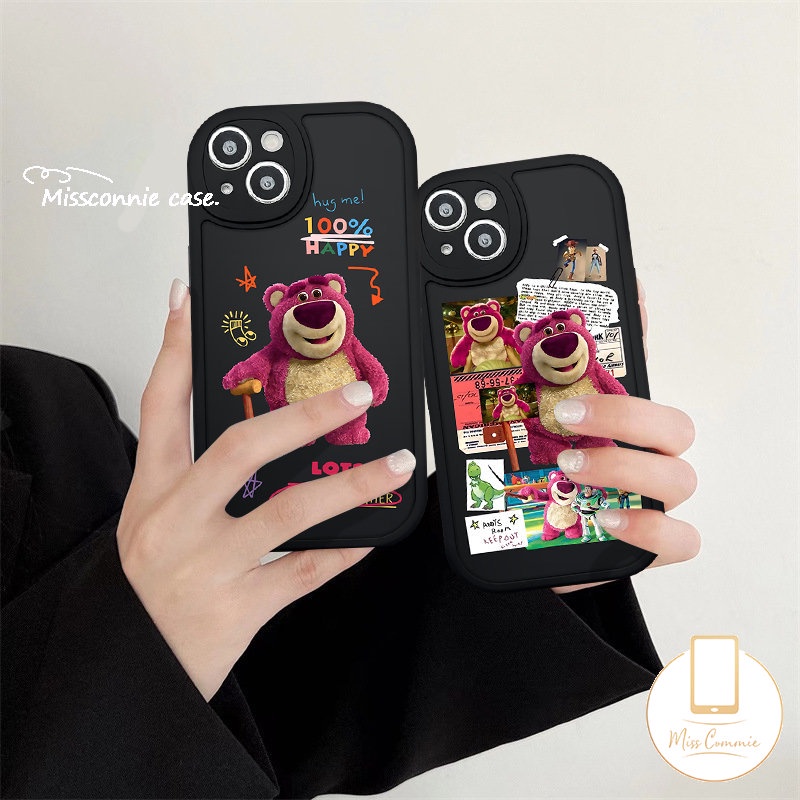 Lovely Casing Infinix Smart5 6 Infinix Hot 10T 10s 11s 9 10 11 Play Note8 Hot 10 Lite Kartun Imut Strawberry Bear Manyo Couple Soft Cover