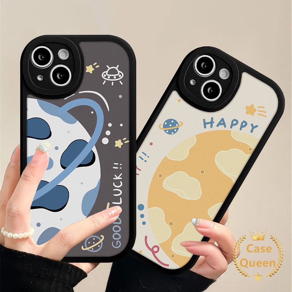 Happy Planet Space Luck Star Casing Infinix Hot 9 11 10 Play 11s 10s 10T Hot 10 Lite Note 8 Smart 5 6 Couples Soft TUP Cover