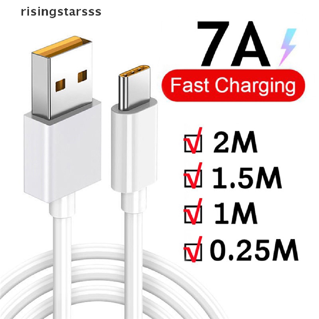 Rsid Span-new 7A USB Tipe C Kabel Charge Super Cepat Huawei 100W Charging Data Cord Quick Charger Cable Untuk OPPO Huawei Xiaomi Vivo Honor Kabel Data Jelly