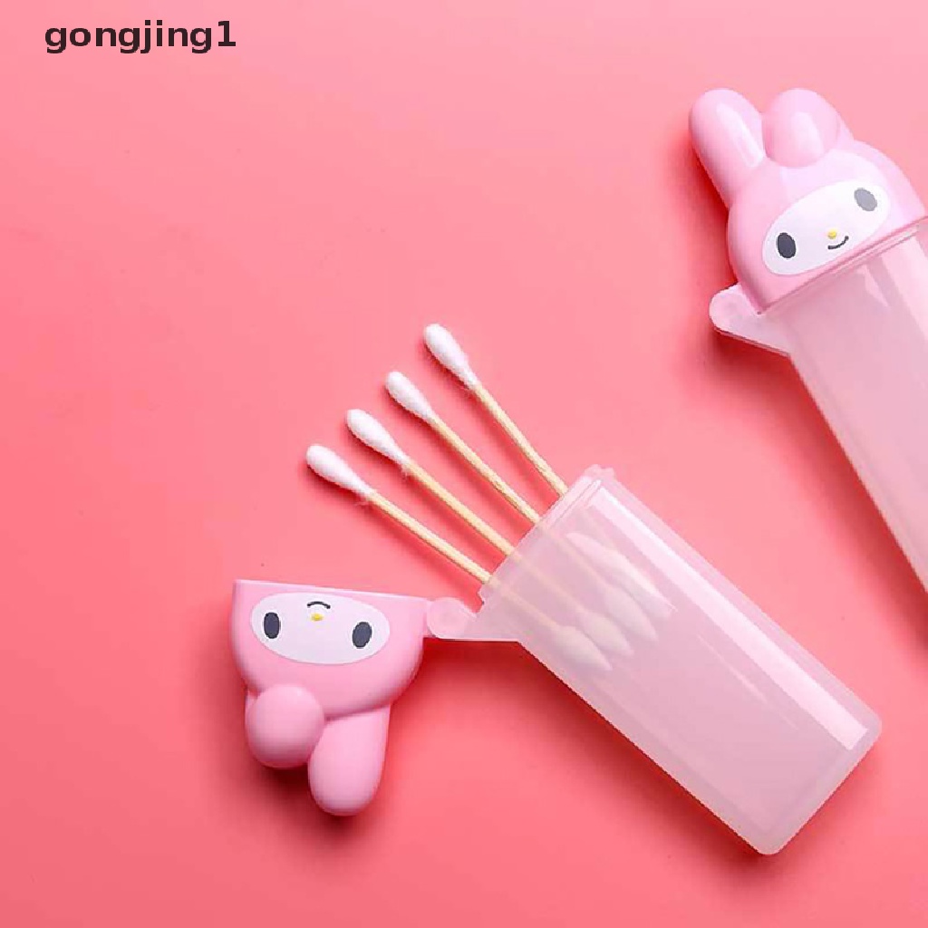 Ggg Kawaii Aksesoris Kartun Hello Kittys My Melody Cotton Swab Box Tempat Penyimpanan ID