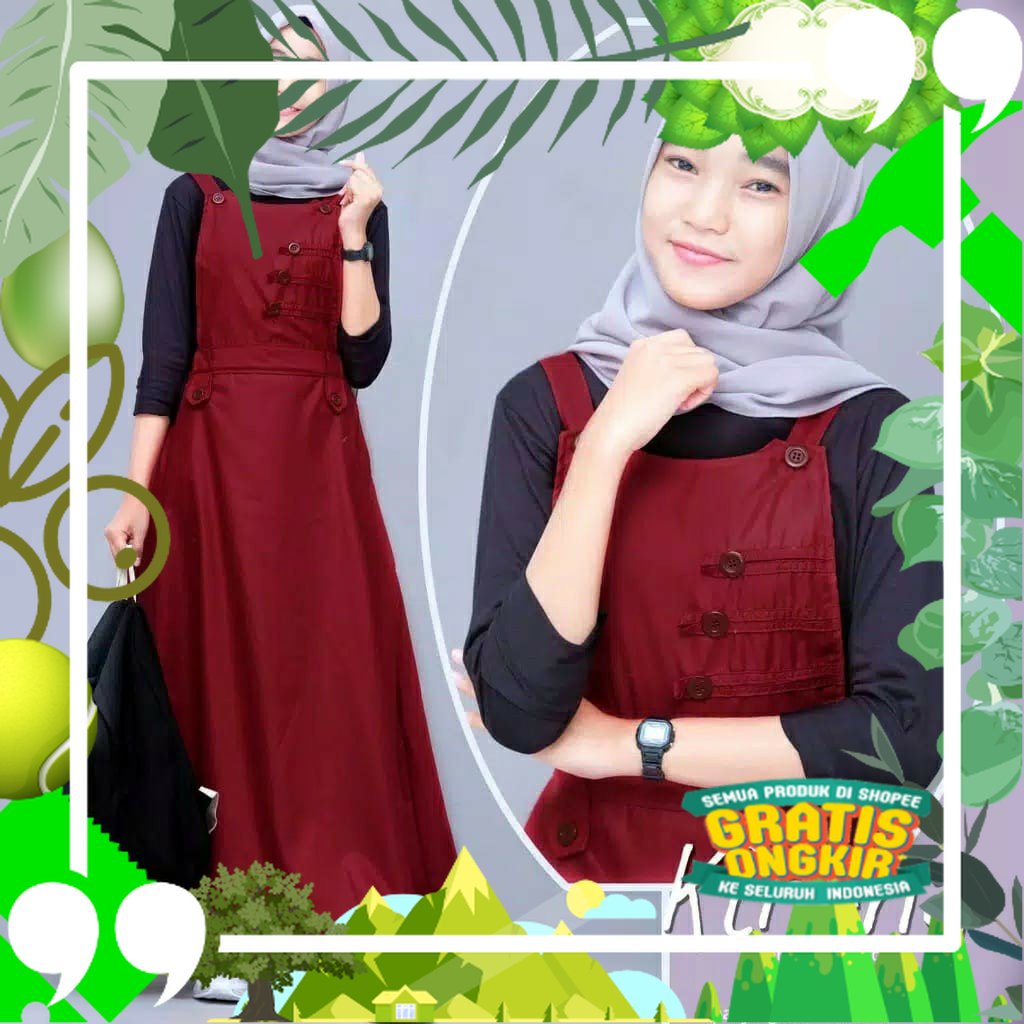 Baju Gamis Dress Wanita Cewek Dewasa Remaja Anak Muslim Busui Kekinian Modern Simple Elegan Mewah Ko