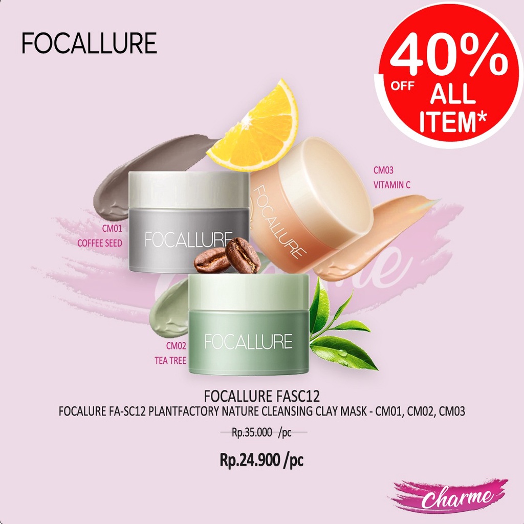 (READY &amp; ORI) Focallure Plant Factory Nature Cleaning Clay Mask FA-SC12