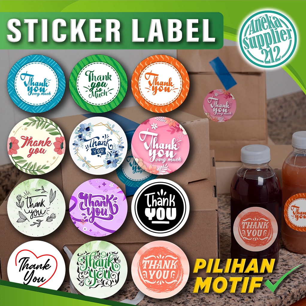 

Stiker - Sticker - Lunch Box - Box Kue - Thank you - Terima Kasih | TM 1 (54 pcs)