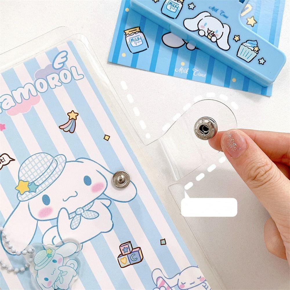 Agustina Binder Notebook Transparan Perlengkapan Sekolah Kuromi A6 Size Cinnamoroll Dengan Liontin Spiral Note Book