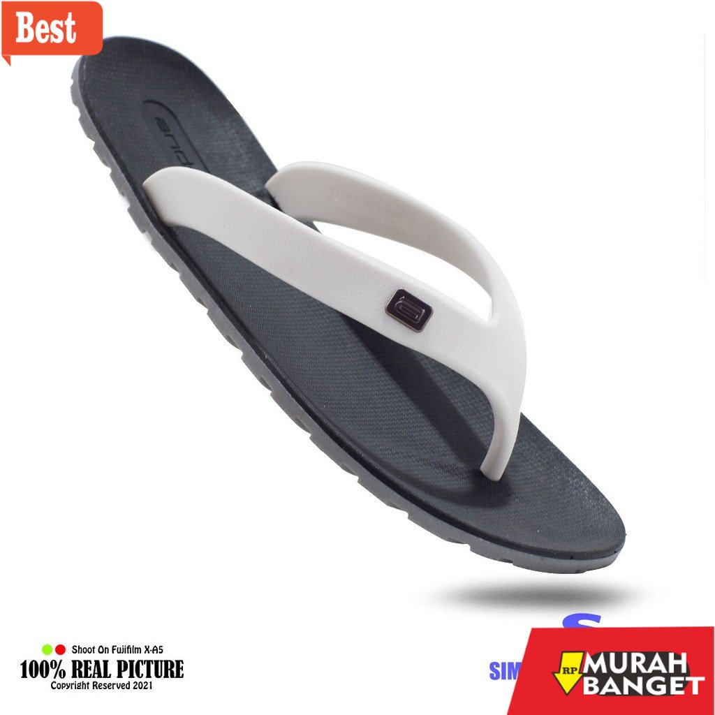 Cocok buat lebaran- Ando Viral - Sandal jepit pria karet | Sendal japit cowok model distro lentur an