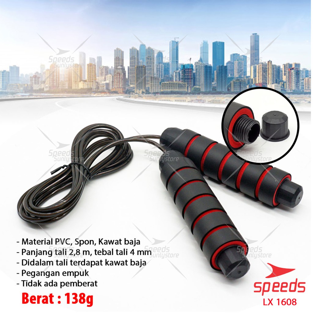 SPEEDS SKIPPING OLAHRAGA LOMPAT TALI JUMP ROPE ORIGINAL 021-1608