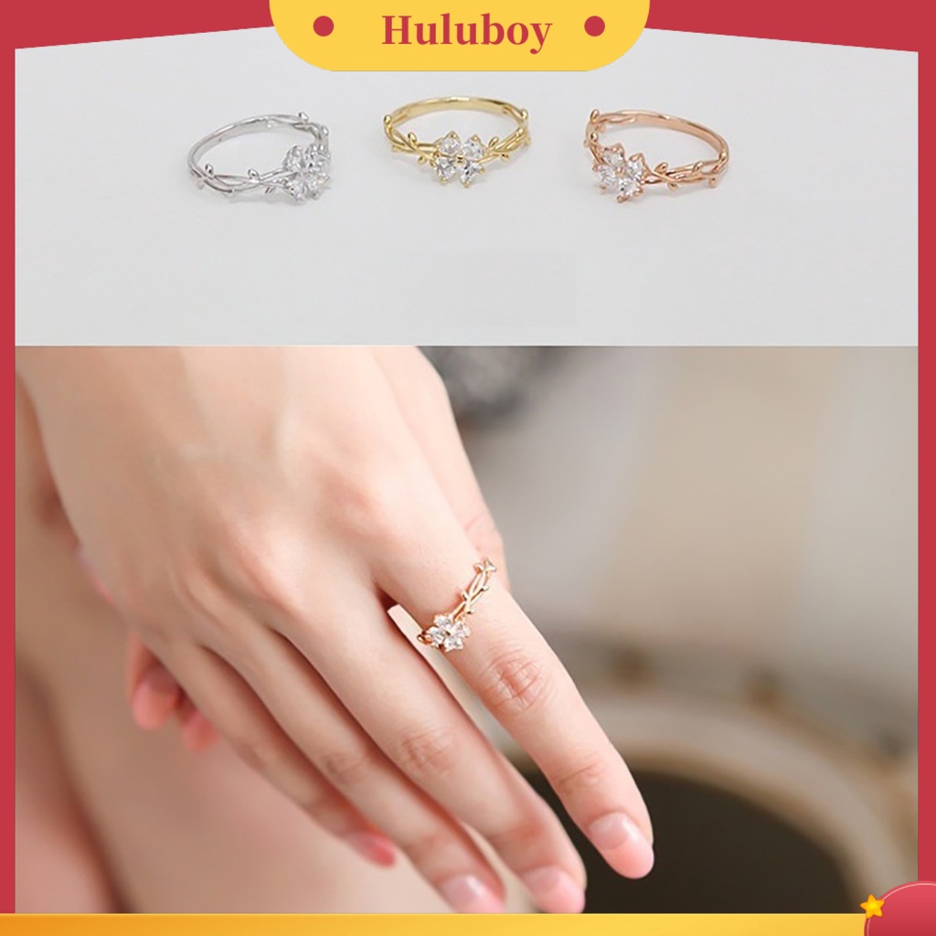 {Ready Stock} Cincin Berlian Imitasi Hias Kreatif Alloy Indah Twining Finger Band Untuk Wanita