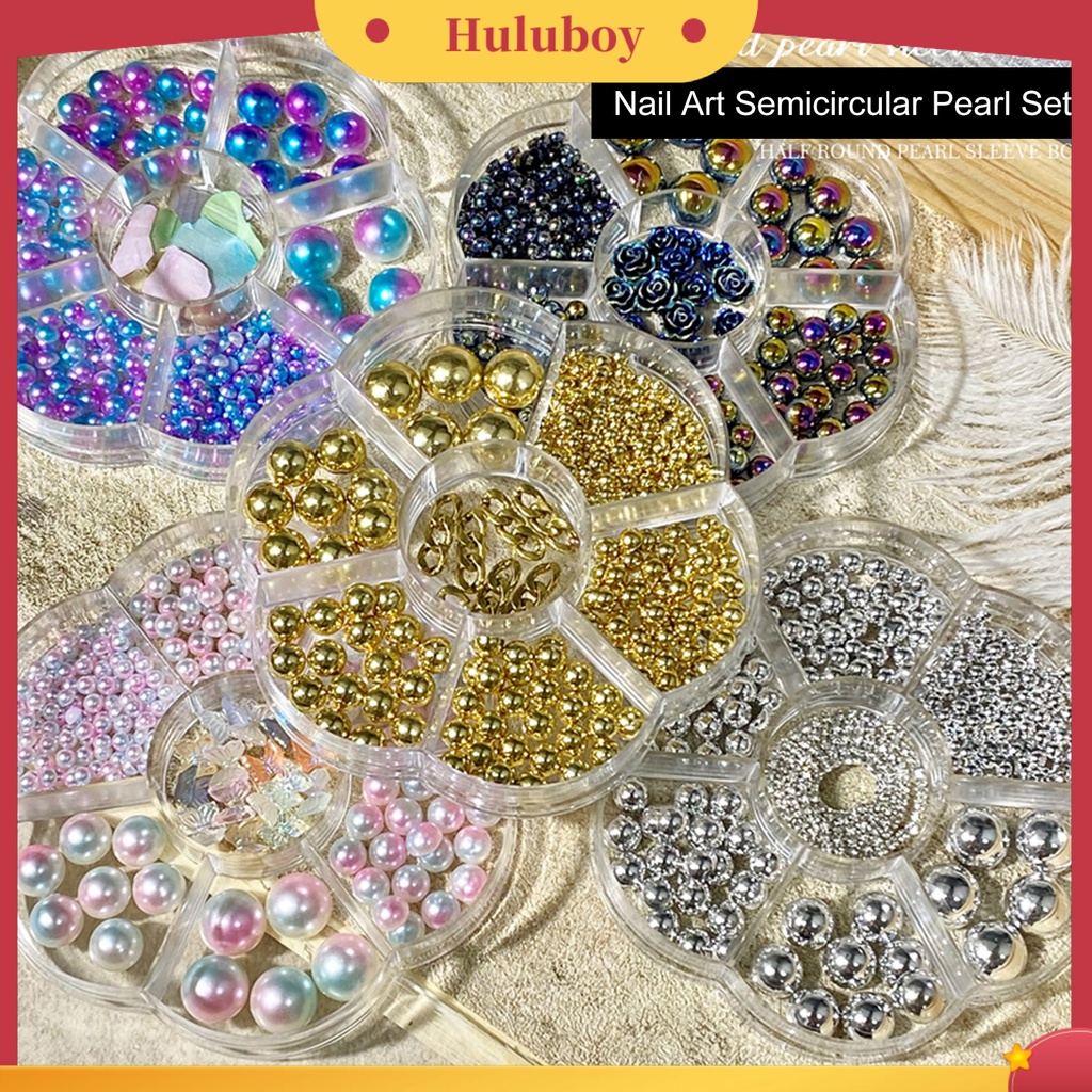 {In Stock} 1kotak3 /5 /6 /8 /10mm Kuku Faux Pearl Tiga Dimensi Mengkilap Gloss DIY Mini Setengah Bulat Mutiara Imitasi Kerajinan Nail Art Decor Manicurist Supply