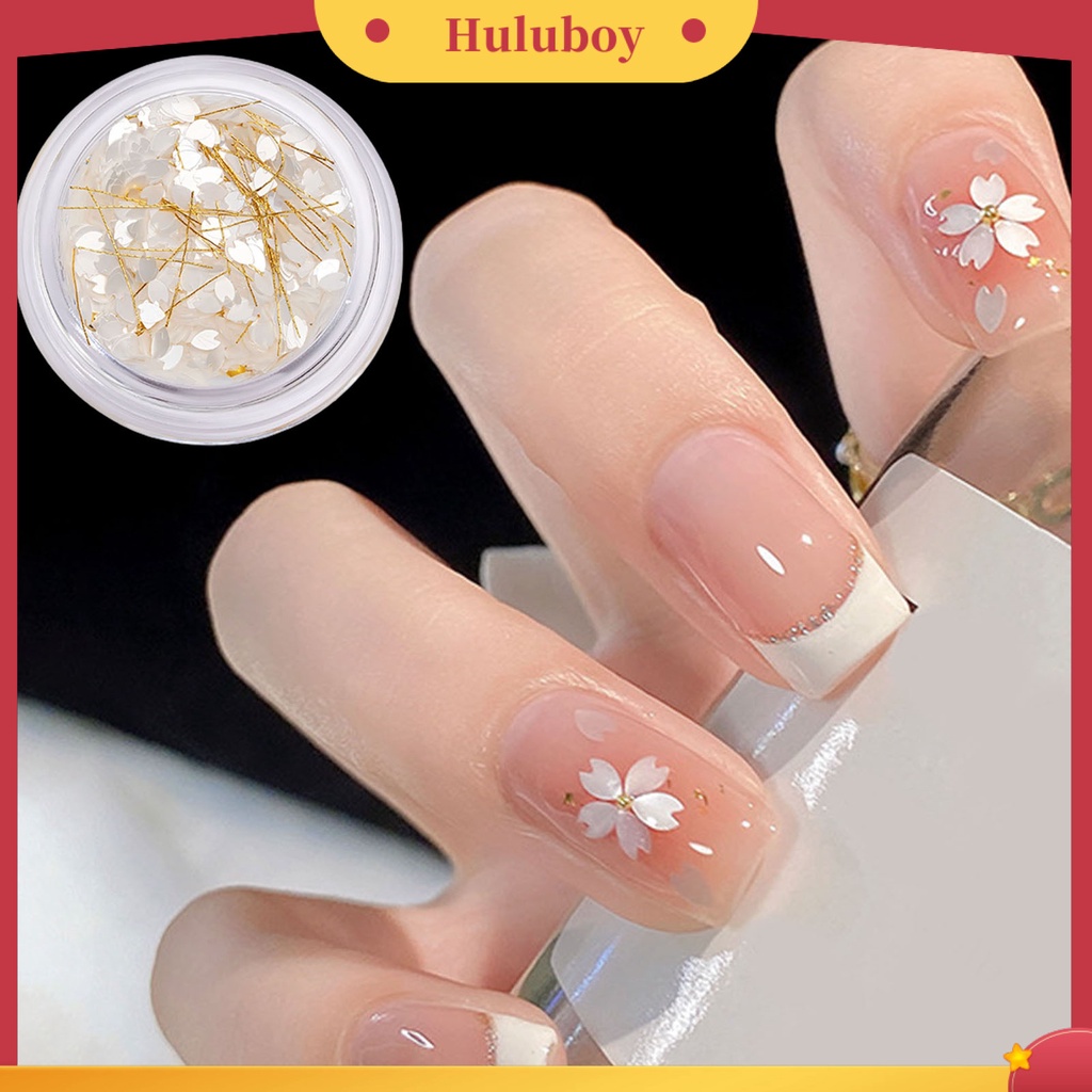 {In Stock} 1kotak Payet Kuku Pola Indah Ultra-Tipis Bersinar Efek Visual Tahan Luntur PET Gaya Bunga Manicures Sequin Nail Designs Flakes Untuk Salon Kuku