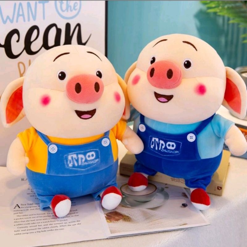 Boneka Babi Zhu Xiaopi Ukuran 38cm Bahan Yelvo Halus Lembut Berstandar SNI