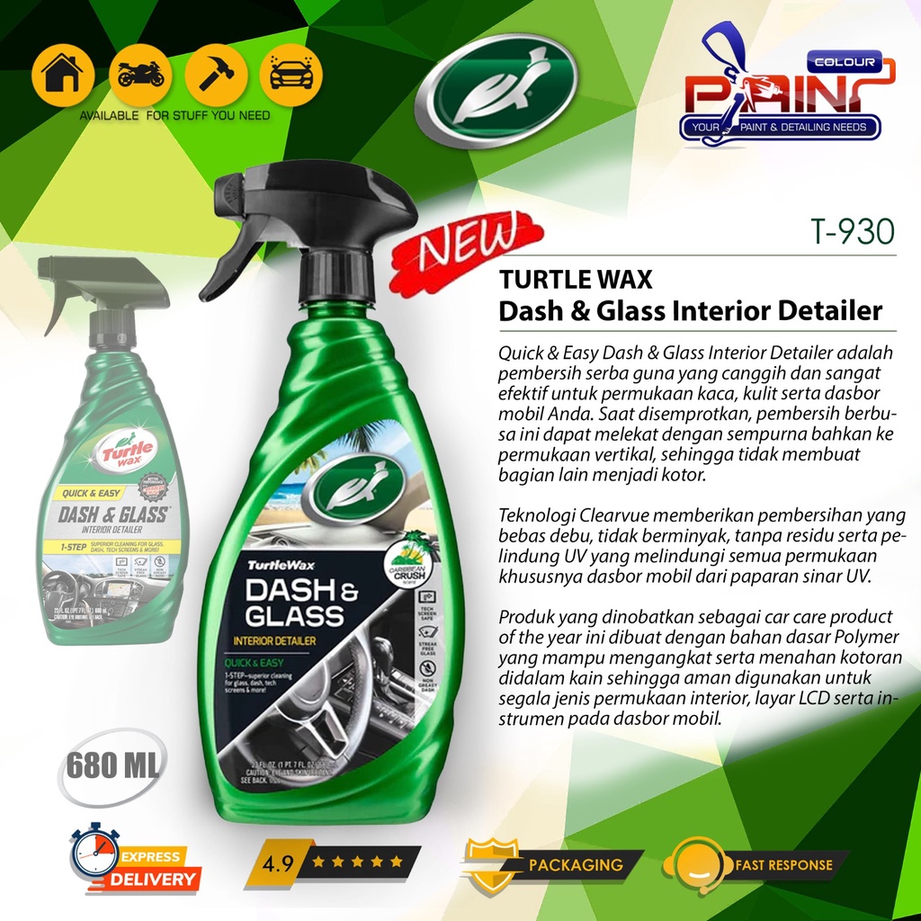 Turtle Wax Dash n Glass Interior Detailer T-930 680ml