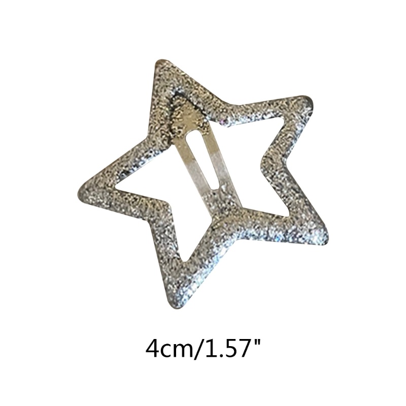 Siy 2Pcs Indah Manis Jepit Rambut Sparkly Bentuk Bintang Hair Clip Bling Kecil Non Slip Jepit Rambut Untuk Balita Perempuan Birthda