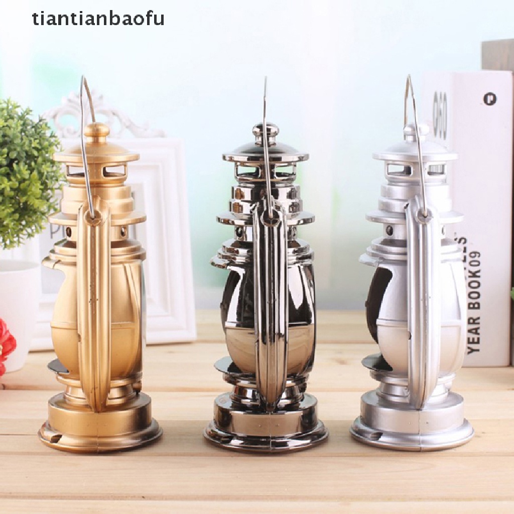 [tiantianbaofu] 1pc Jam Alarm Lampu Minyak Tanah Retro Vintage Alarm Clock Jam Meja Untuk Butik Rumah