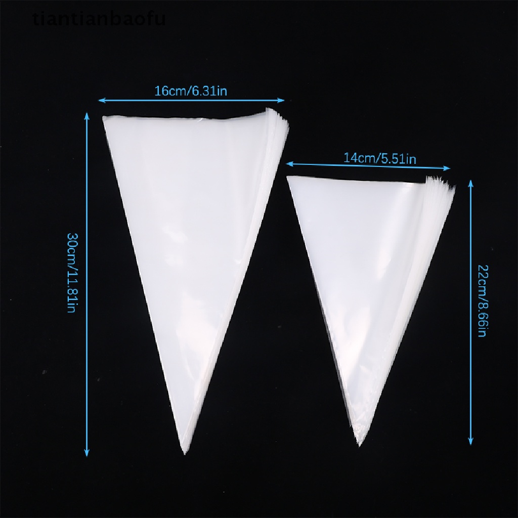 [tiantianbaofu] 50/100pcs Duawarna Pastry Bag Pastry Menebal Pastry Cup Cake Tools Butik