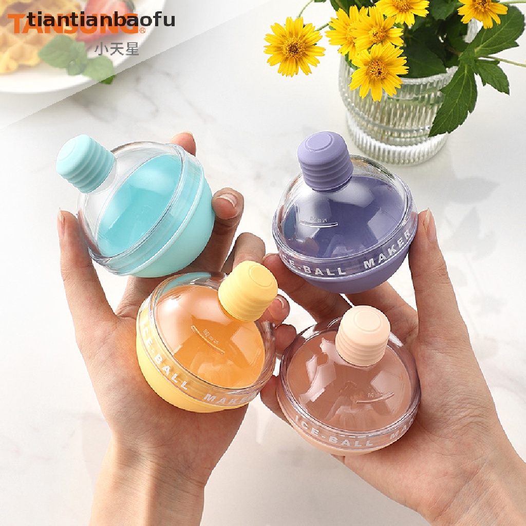 [tiantianbaofu] Food Grade Silicone Ice Cube Tray Cetakan Es Batu Bulat Alat Dapur Ice Ball Mold Butik