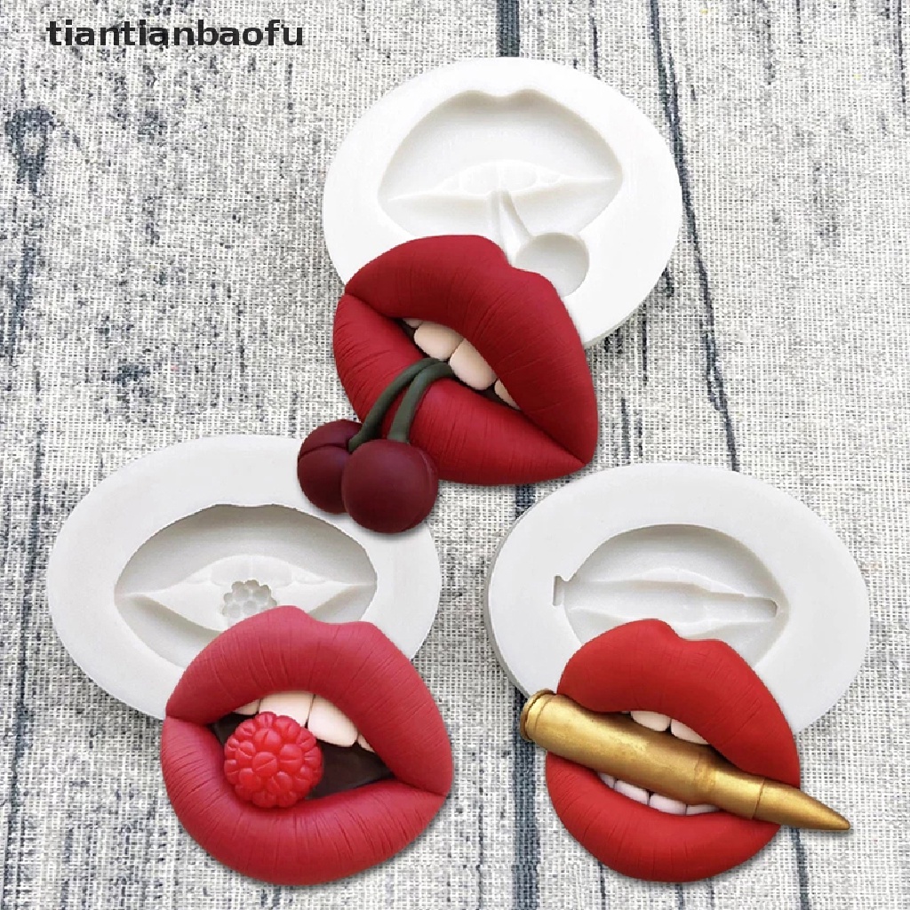 [tiantianbaofu] 1pc Lips Silicone Mold Valene's Day Mold DIY Alat Dekorasi Kue Dapur Butik