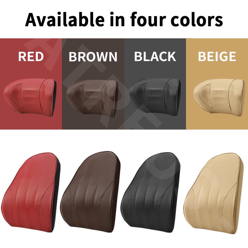 Bmw Jok Mobil Kulit Headrest Bantal Back Support Memory Cotton Foam Lumbar Head Neck Cushion Untuk F10 F30 E39 E60 X1 E84 F48 F25 X3 E36 E46 E30 E90 E83 X5 F15