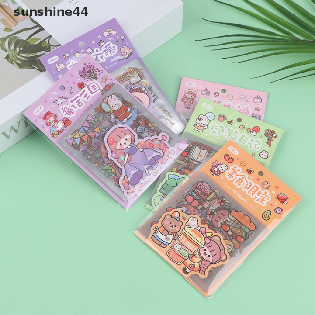 Sunshine 20lembar Stiker Motif Kartun Hewan Dekorasi Alat Tulis Hadiah Anak ID