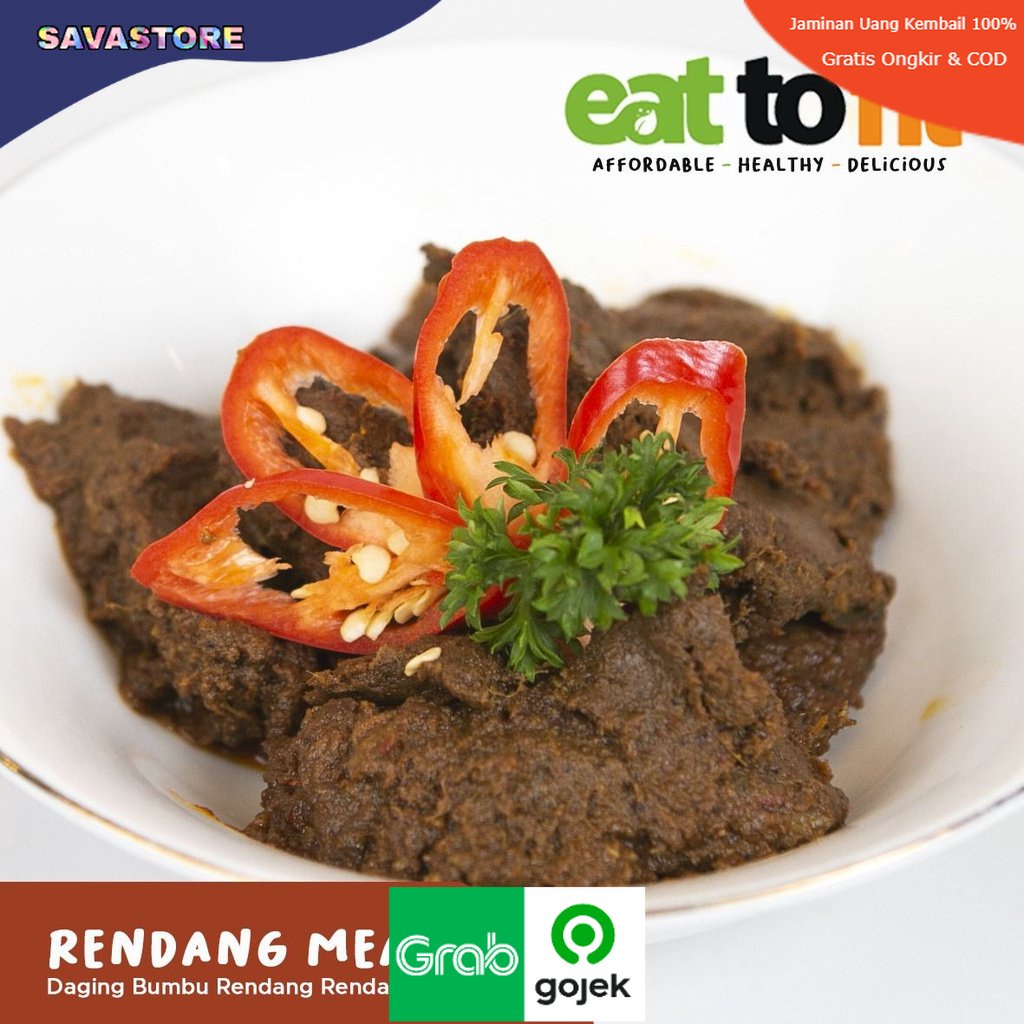 RENDANG PREMIUM SIAP MAKAN SIAP MASAK - FROZEN FOOD PAKET MAKANAN SEHAT KELUARGA RENDANG MEAT