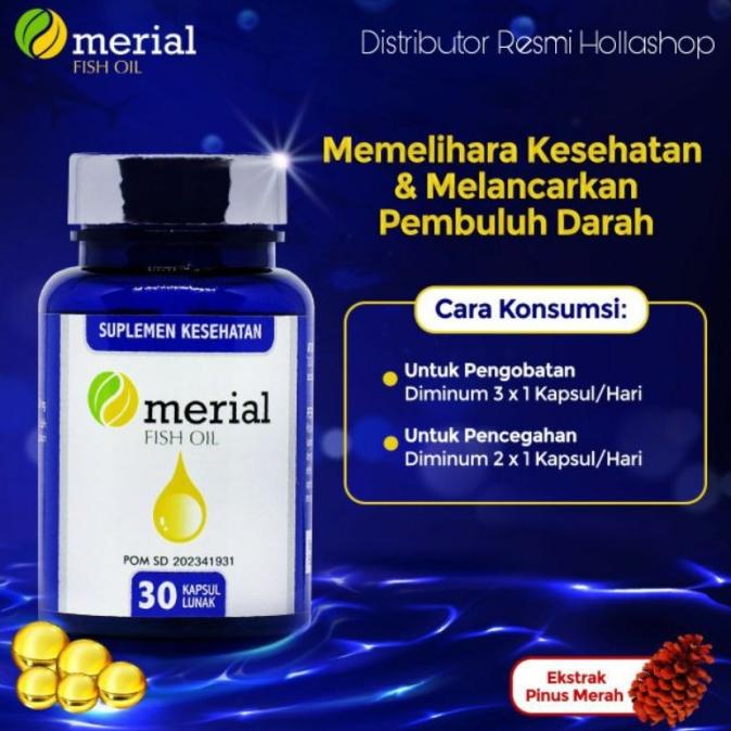 100% ORIGINAL MERIAL Fish Oil Minyak Ikan Dengan Ekstrak Pinus Merah Red Pine Origin