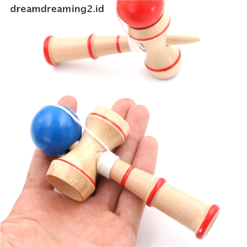 (hot) Kid Kendama Ball Mainan Edukasi Keterampilan Keseimbangan Permainan Kayu Tradisional Jepang//