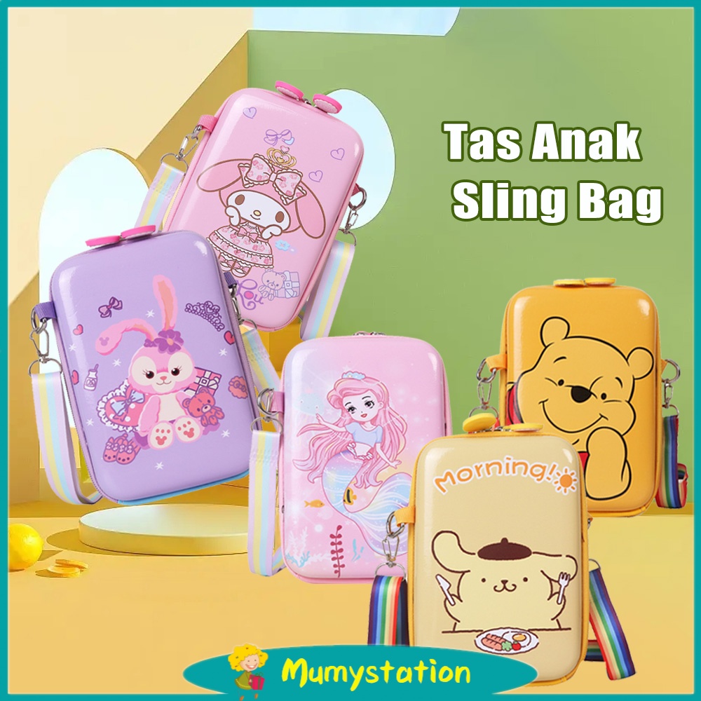 Mumystation Tas Selempang Anak Karakter/ Tas Anak Sling Bag Hardcase Lucu