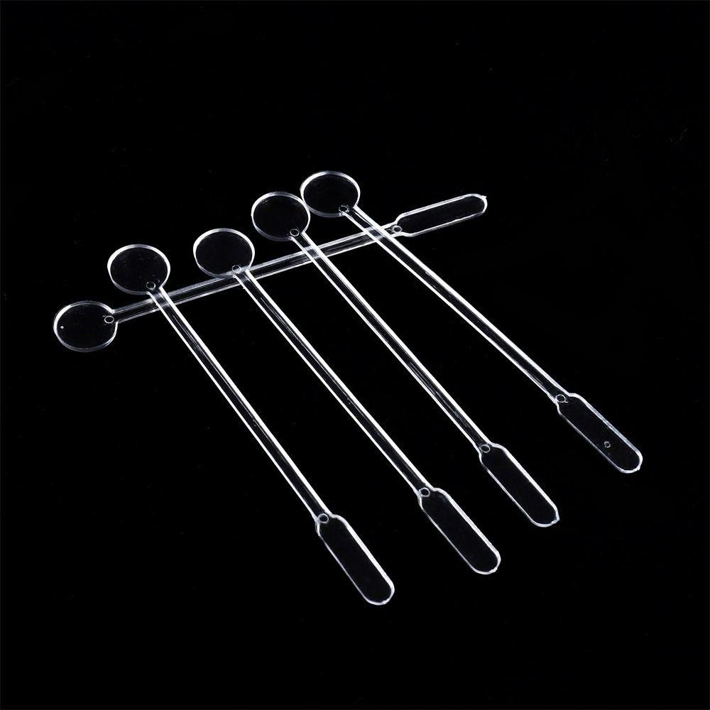 [Elegan] Batang Pengaduk Transparan Hias Epoxy Resin Alat Membuat Perhiasan Cocktail Susu Teh Warna Mixing Sendok