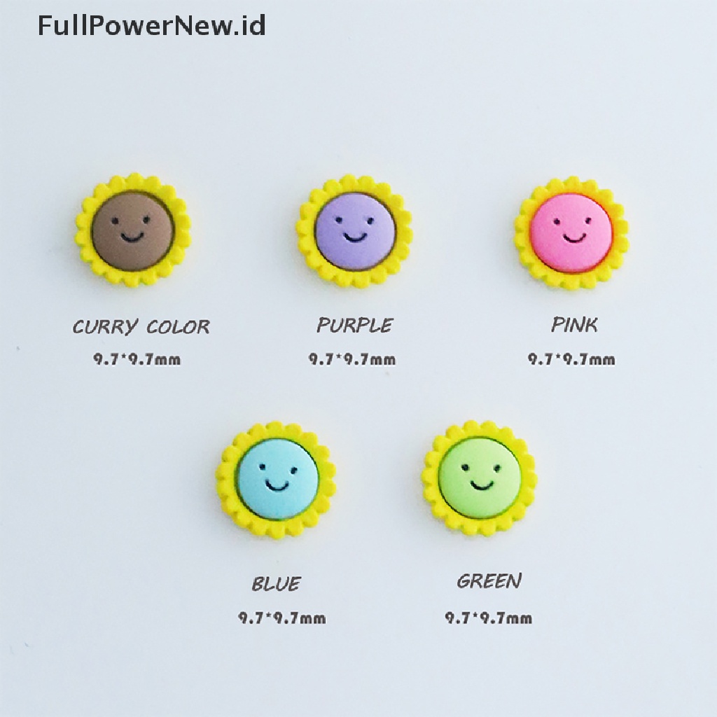 Power 50Pcs Mini Sunflower Nail Art Gems Tips Alloy Dekorasi Nail Art Perhiasan ID