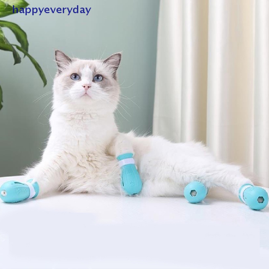 [happy] Penutup Cakar Kucing Anti-big Bath Washing Cat Claw Cover Potong Kuku Penutup Kaki [ID]